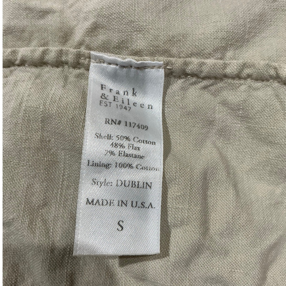 Frank & Eileen Dublin Tailored Blazer Italian Performance Linen Cement Small - Picture 11 of 12